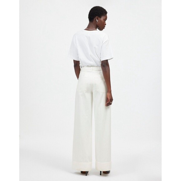 Madewell Womens Superwide-Leg Jeans True White NWT Size 25 - Picture 2 of 15